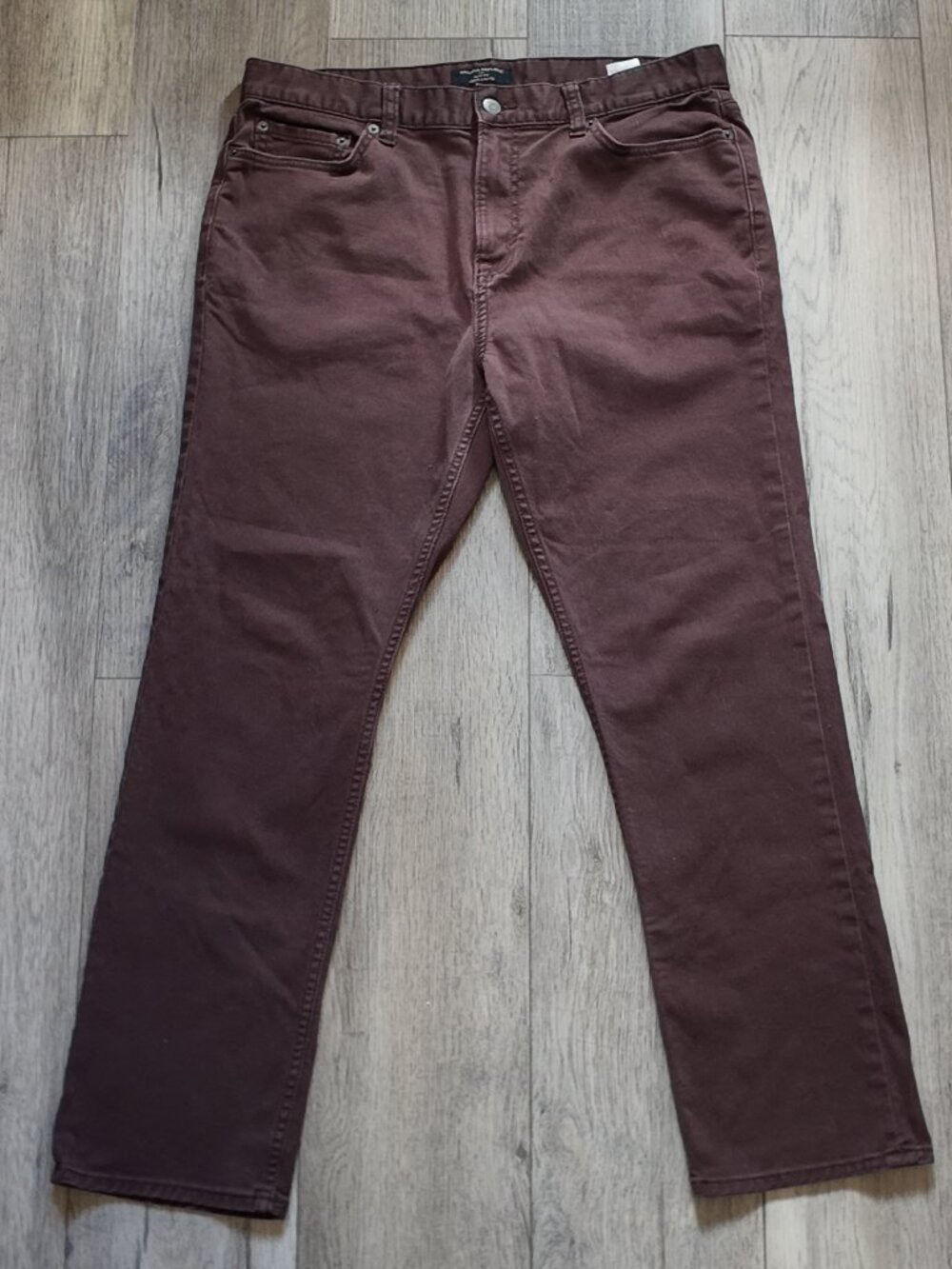 Banana Republic Menβ 34x30 Slim Fit 5-Pocket Chino Pants Chocolate Brown Jeans
